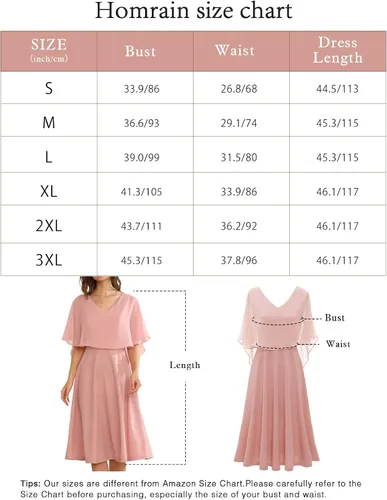Miniatura 4 de HomRain Vestido de capa sin mangas para mujer con superposición de gasa, vestido formal de cóctel para invitada de boda