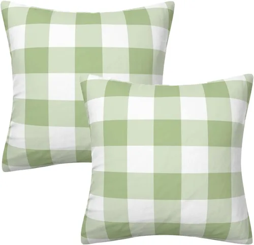 Miniatura 42 de Fundas de almohada decorativas rústicas de Aqua y blanco a cuadros estilo búfalo para sofá, funda de almohada para granja, decoración