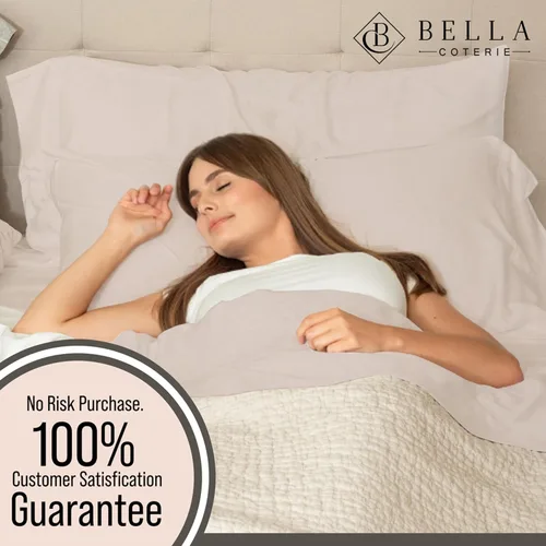 Miniatura 6 de Bella Coterie - Juego de sábanas de lujo de viscosa de bambú para cama tamaño split king 2 sábanas ajustadas para camas Sleep Number y ajustables
