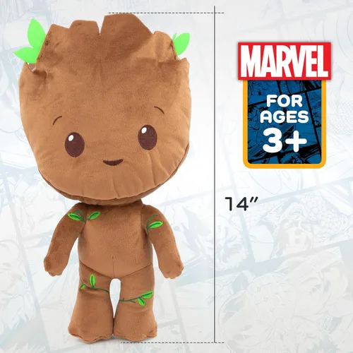 Miniatura 2 de Guardians of the Galaxy Groot - Almohada de microfibra de poliéster súper suave, 14 pulgadas (producto oficial de Marvel)