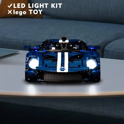 Miniatura 3 de VONADO Kit de luces LED para Lego 2022 Ford GT 42154, kit de luces Technic Ford GT de bricolaje compatible con automóvil Lego (sin modelo)