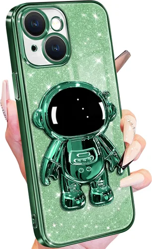 Miniatura 25 de Buleens Funda para iPhone 13 Pro Astronauta, Fundas Transparentes para iPhone 13 Pro con Papel Brillante y Soporte de Astronauta, Mujeres Niñas Rosa