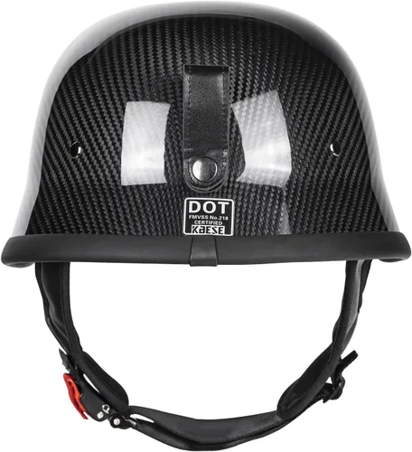 Miniatura 4 de Kaese Medio casco retro de la motocicleta de la fibra de carbono del estilo alemán certificado DOT