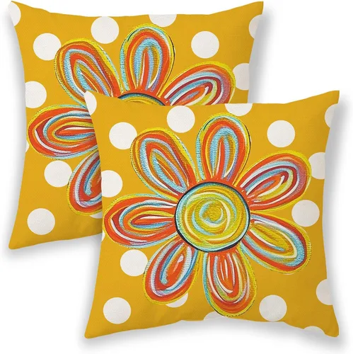 Miniatura 15 de BETGINY Fundas de almohada de verano para exteriores de 16 x 16 pulgadas, 2 unidades, color aguamarina, verde azulado, crema, sol, bohemio