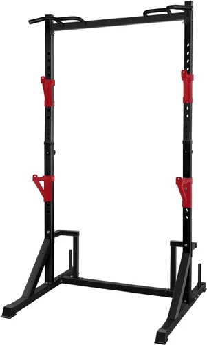 CANPA Rack de Potencia Multifunción con Barra de Dominadas, Gran Capacidad y Soporte Ajustable para Sentadillas para Equipo de Gimnasio en Casa,