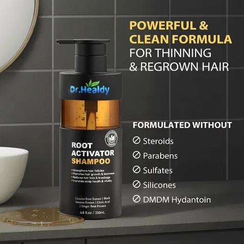 Miniatura 4 de Champú activador de raíces para hombres, champú para el crecimiento del cabello para pérdida de cabello y adelgazamiento del cabello, sin sulfato