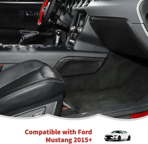 Miniatura 4 de RT-TCZ Cubierta de fibra de carbono para consola central, panel de palanca de cambios lateral, accesorios interiores, decoración para Ford Mustang