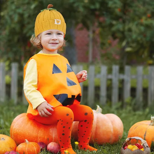 Miniatura 5 de Mepase 2 piezas de Halloween Baby Pumpkin Hat Infant Kids Pumpkin Beanie Winter Cute Knit Hat Newborn Beanie Baby Winter Cap Soft Boy Girl Acción