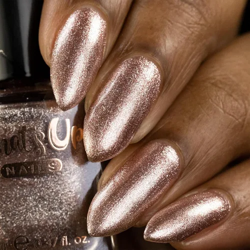 Miniatura 3 de Whats Up Nails - Esmalte de uñas de color cromado, barniz cromado de oro rosa, fabricado en Estados Unidos, 21 libre de crueldad, limpieza vegana