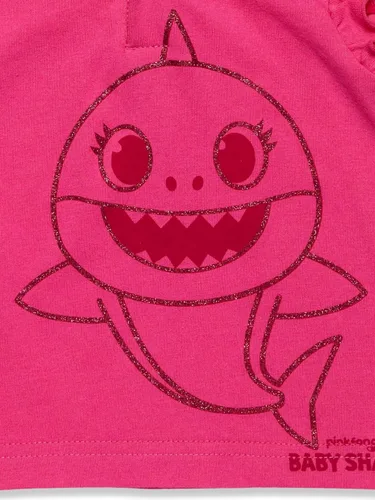 Miniatura 5 de Pinkfong Baby Shark Mommy Shark - Conjunto de camiseta y pantalones cortos de rizo francés para recién nacidos a niños pequeños