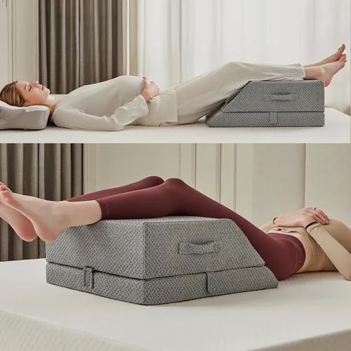 Miniatura 8 de Almohada elevadora de piernas, almohada de apoyo ajustable de 3 alturas, almohada de cuña para después de la cirugía o el descanso, almohada