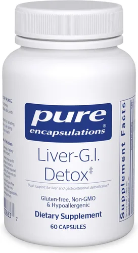 Pure Encapsulations Liver-G.I. Detox - Limpiador de Hígado y Desintoxicante Gastrointestinal* - con Ácido Alfa Lipoico y Extracto de Curcumina - Sin
