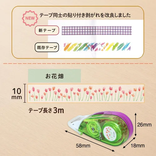 Miniatura 3 de Plus DC-080-11 51914 x 2 Deco Lash, 0.4 inches (10 mm), Thick Flower Garden, 2 Pieces