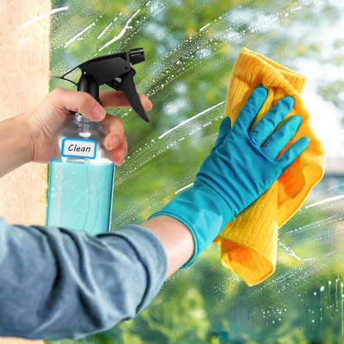 Miniatura 6 de Lallisa 36 botellas de plástico de 16 onzas a prueba de fugas, botellas vacías para soluciones de limpieza, botella rociadora de agua con boquilla