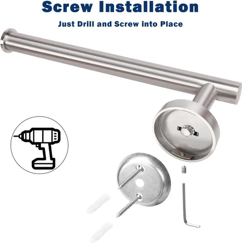 Miniatura 3 de NearMoon Soporte para Toalla de Mano/Anillo para Toalla, Barra de Toalla de Mano de Acero Inoxidable Gruesa para Baño, Estante para Toallas Montado