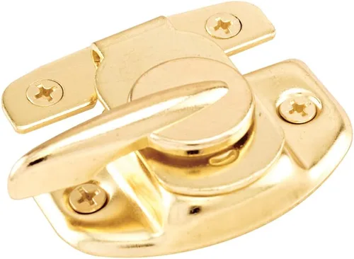 Prime-Line U 9924 Cerradura de guillotina, centro de agujeros de 1-3/4 y 1-1/2 pulgadas, se adapta a ventanas de madera colgadas simples/dobles,