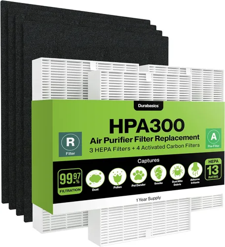 Durabasics Juego de 3 filtros HEPA para filtros purificadores de aire HPA300 Honeywell y Honeywell HPA300 – Compatible con purificador de aire de