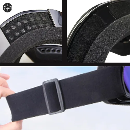 Miniatura 5 de Paquete de 2 gafas para motocicleta, ATV Dirt Bike Motocross, accesorios de equitación para hombres y mujeres, gafas de esquí con cuello