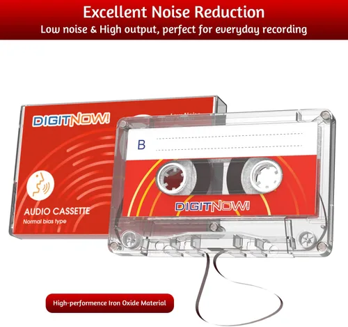 Miniatura 4 de Cinta de casete de audio en blanco – Tiempo de grabación de 90 minutos – Bajo ruido y alta salida – Dictado, grabación MP3 a cinta en blanco