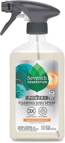Miniatura 11 de Seventh Generation Espray Espumoso para Platos, 3X Luchadores contra la Grasa, Sin Fragancia ni Colorantes, 16 Fl. Oz.