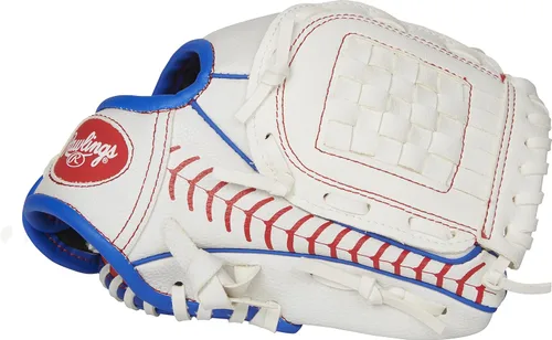 Miniatura 2 de Rawlings Serie Players T-Ball y guante de béisbol para jóvenes Tamaños 9 a 11.5 pulgadas Múltiples estilos Tema "Béisbol