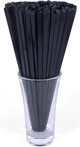 Gmark Púas de prisma de 6 pulgadas, 300 unidades, púas triangulares de plástico para prisma de cóctel (negro) (caja de 300 piezas) GM1003E