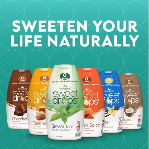 Miniatura 3 de SweetLeaf Sweet Drops - Edulcorante líquido de stevia saborizado, extracto de stevia, cero calorías, sin gluten, apto para dieta cetogénica, sin