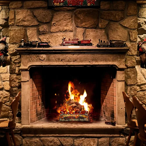 Miniatura 5 de Skyflame Brillantes brasas de lana de roca mezclada con vermiculita para chimeneas de gas ventiladas Carbón falso para uso con troncos de gas