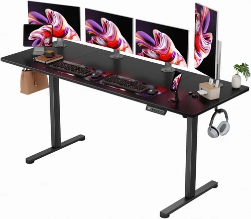 Miniatura 34 de Furmax Escritorio eléctrico de pie de 45 x 24 pulgadas, escritorio de pie para sentarse, altura ajustable, escritorio de oficina en casa con memoria