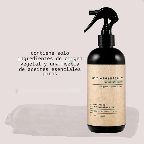 Miniatura 2 de Air Essentials Ambientador y eliminador de olores en espray de 12 onzas, neutraliza olores del humo, mascotas, alimentos y basura en hogares