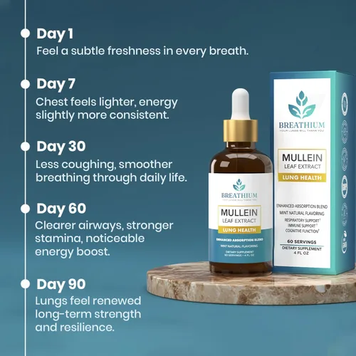 Miniatura 9 de Gotas de gordolobo 4 en 1 para la salud pulmonar y intestinal, extracto liposomal de hoja de gordolobo, lecitina de girasol y colina para alivio
