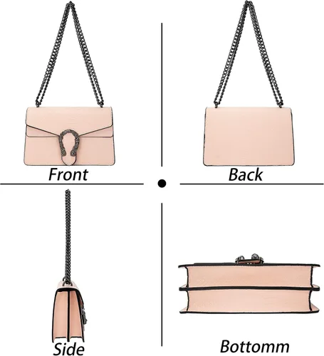 Miniatura 3 de Aiqudou Crossbody Satchel Handbag for Women - Fashion Snake Print Chain Purse Luxury Leather Shoulder Bags