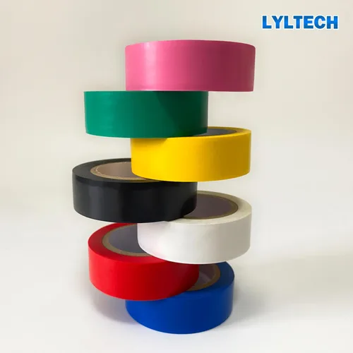 Miniatura 4 de LYLTECH Cinta eléctrica de colores 7 rollos de 3/4 pulgadas por 30 pies, impermeable, fuerte adhesivo, duradero, fácil de envolver, rosa, amarillo