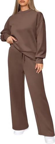 Miniatura 5 de PRETTYGARDEN Conjunto de 2 piezas para mujer, camiseta de manga larga y pantalones largos para otoño, conjunto de chándal