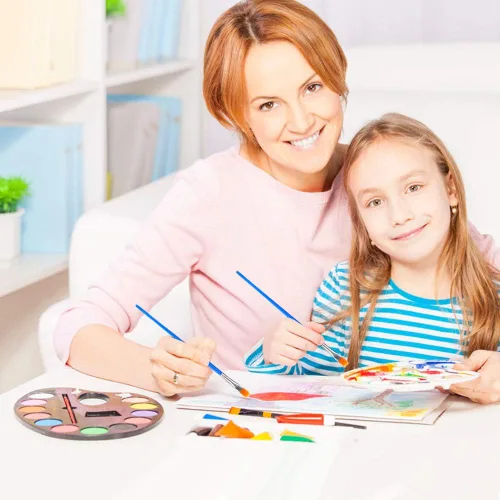 Miniatura 5 de 100 Pinceles de Pintura para Pintura Acrílica, Pinceles para Niños, Pelo de Nailon Plano, Pincel de Manualidades, Pequeño, Óleo, Acuarelas, Azul