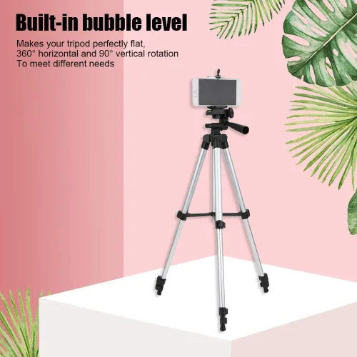 Miniatura 3 de Soporte de trípode para teléfono, trípode para selfie para teléfono celular con soporte para teléfono, trípode de viaje de aluminio extensible