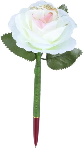 Miniatura 8 de STOBOK Paquete de 12 bolígrafos de gel rosa con diseño creativo de flores para niños y niñas y estudiantes, suministros de escritura