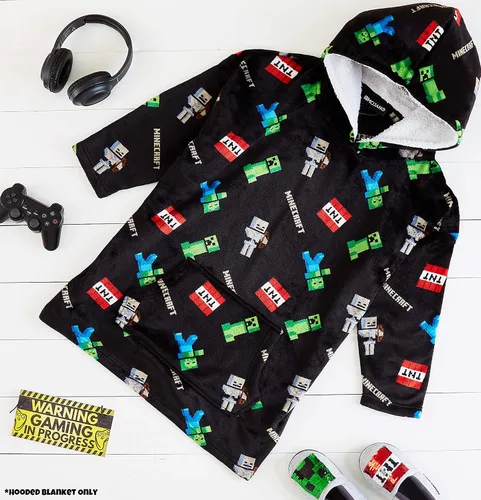 Miniatura 6 de Minecraft Manta de gran tamaño con capucha para niños, manta de forro polar para niños y adolescentes