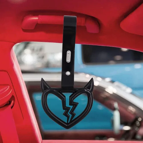 Miniatura 2 de jdm Devil Demon Broken Heart TSURIKAWA Anillo Metro Tren Autobús Asa Correa Charm Drift, Plástico, No es una piedra preciosa