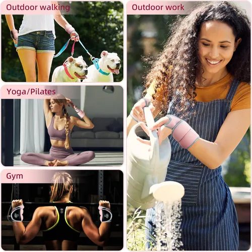 Miniatura 5 de Pesas de muñeca, bandas de brazo pesadas con presillas para el pulgar, pesas de brazo de entrenamiento de fuerza de 1/2/4 libras para caminar
