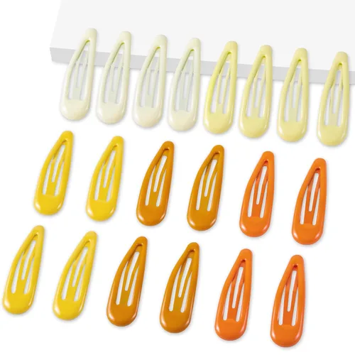Miniatura 19 de 20 pinzas metálicas para cabello con cierre a presión en forma de gota de agua, pasadores antideslizantes para mujeres, pinzas pequeñas brillantes