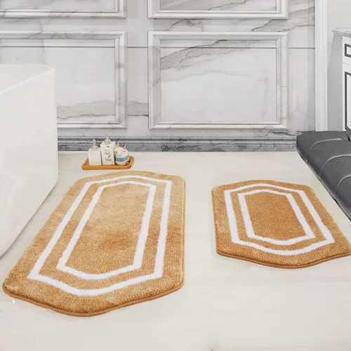 Miniatura 10 de COSY HOMEER Alfombras de Baño Extra Gruesas para Baño - Juegos de Alfombras Antideslizantes de Lino de Baño Suave Felpa 100% Poliéster Fuerte Sala