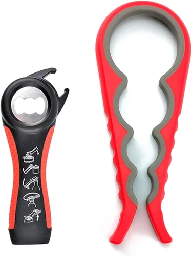 Miniatura 9 de Abrebotellas para manos artríticas, abridor de tarros para ancianos, niños, mujeres, personas con manos débiles, utensilios de cocina 02-Negro