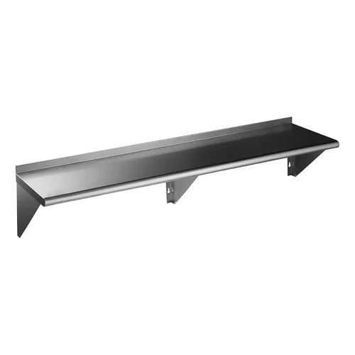 Miniatura 26 de ROCKPOINT Estante de acero inoxidable de 12 x 24 pulgadas, 250 libras, estantes comerciales de metal NSF para montaje en pared, estantería flotante