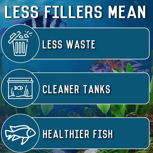 Miniatura 5 de RON'S CICHLIDS Pellets de comida para peces cíclidos africanos para adultos, hechos en Estados Unidos, pellets y palitos de cíclidos de hundimiento