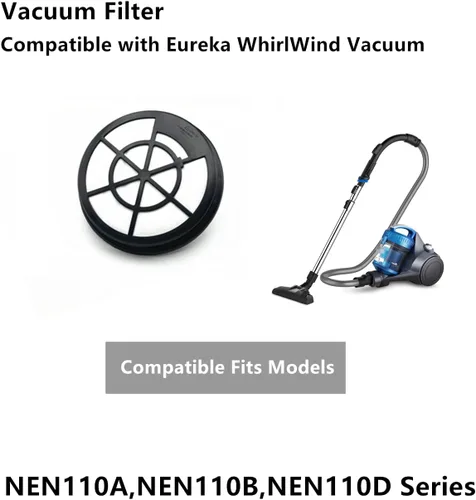 Miniatura 2 de Filtro de vacío compatible con aspiradora Eureka WhirlWind sin bolsa, compatible con NEN110A, NEN110B, NEN110D (paquete de 2)