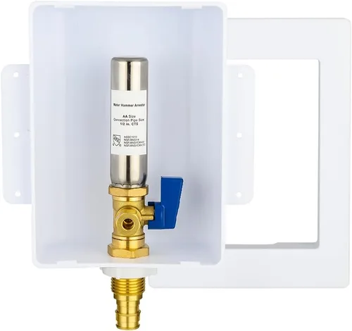 Miniatura 7 de EFIELD Caja de máquina de hielo premium, entrada Pex de 1/2 pulgada, válvula de bola de 1/4 de giro instalada con pararrayos de martillo de agua