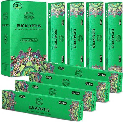 Miniatura 15 de Raajsee Varitas de incienso (6.35 oz), 100% puras orgánicas y naturales, enrolladas a mano, sin productos químicos, perfectas para aromaterapia