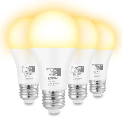Miniatura 6 de Qualilux Bombillas de luz del atardecer al amanecer, bombillas LED de detección de luz automática para exteriores, luz diurna, MR16 GU10 paquete