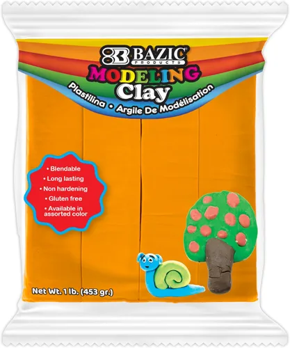 Miniatura 16 de BAZIC Products Arcilla para modelar, color negro, 1 libra, masa de modelado, manualidades, regalo no tóxico para artistas, a granel para aula